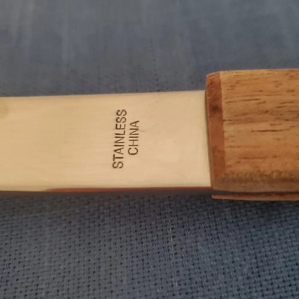 Vintage Stainless Steel Ice Cream Spade Scraper Wooden Handle Advertising